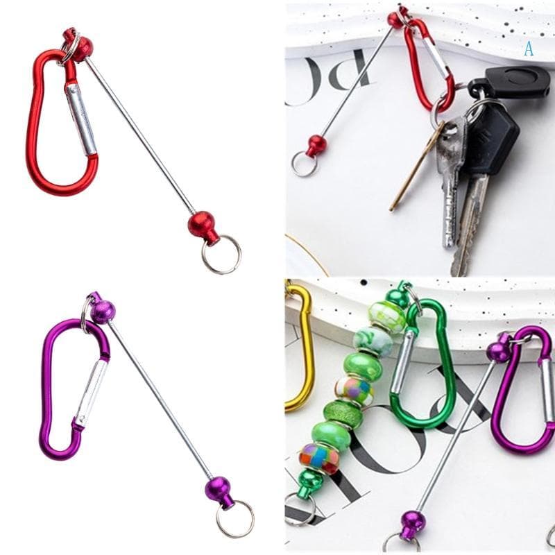 2 Pçs Frisado Mosquetão Gancho Metal Cabide Chaveiro Acessórios Mochila E Decorações