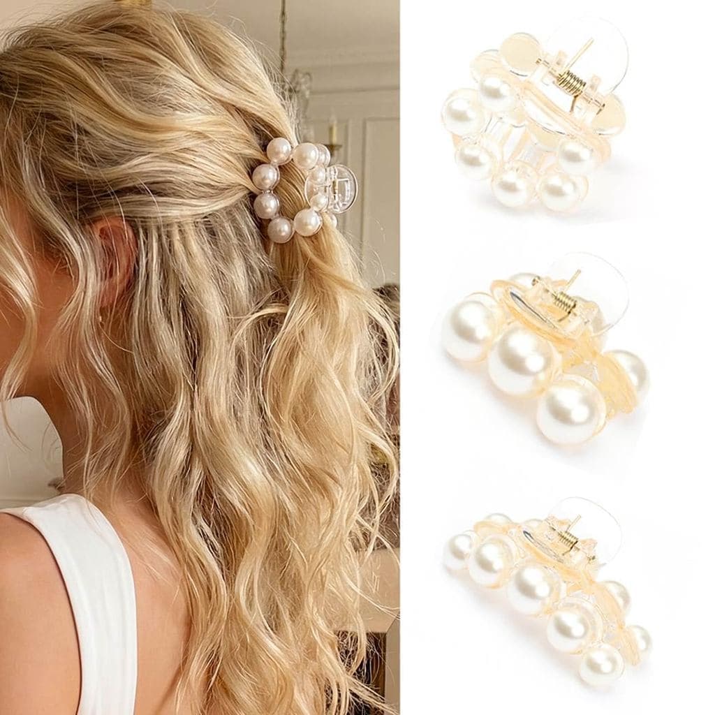 CAKURE Presilha de Cabelo com Pérolas Pequenas Presilhas de Cabelo Brancas com Pérolas Presilhas de Cabelo Fofas Acessór