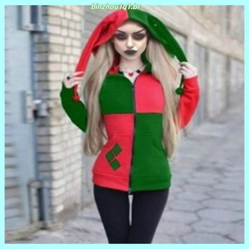 Estilo outono europeu americano comércio exterior de manga comprida com capuz engraçado palhaço Cosplay traje bola de Ha