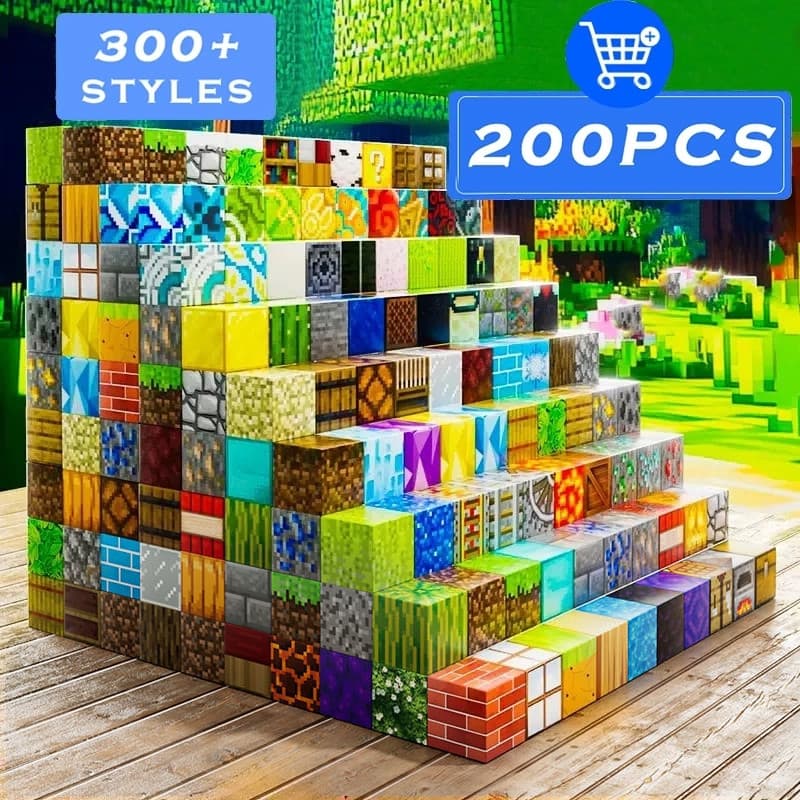 50/100/200 Peças Blocos Magnéticos Ímã Mundial DIY De Construção Variedade Cubo Brinquedos Para 3 Anos De Idade