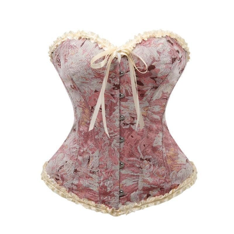 Jacquard exterior usar espinha de peixe espartilho tubo superior espartilho fivela de aço amarrado saia pônei novo estil