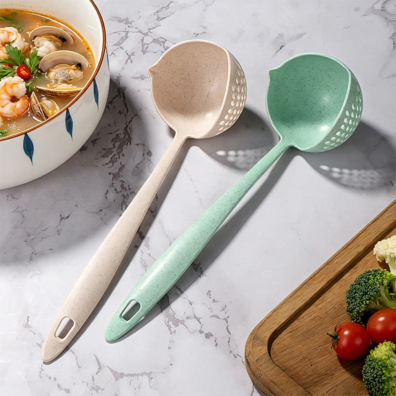 Colher De Sopa De Palha De Trigo De 28 Cm/11 Pol . Cozinha Ecológica Com Design De Bico