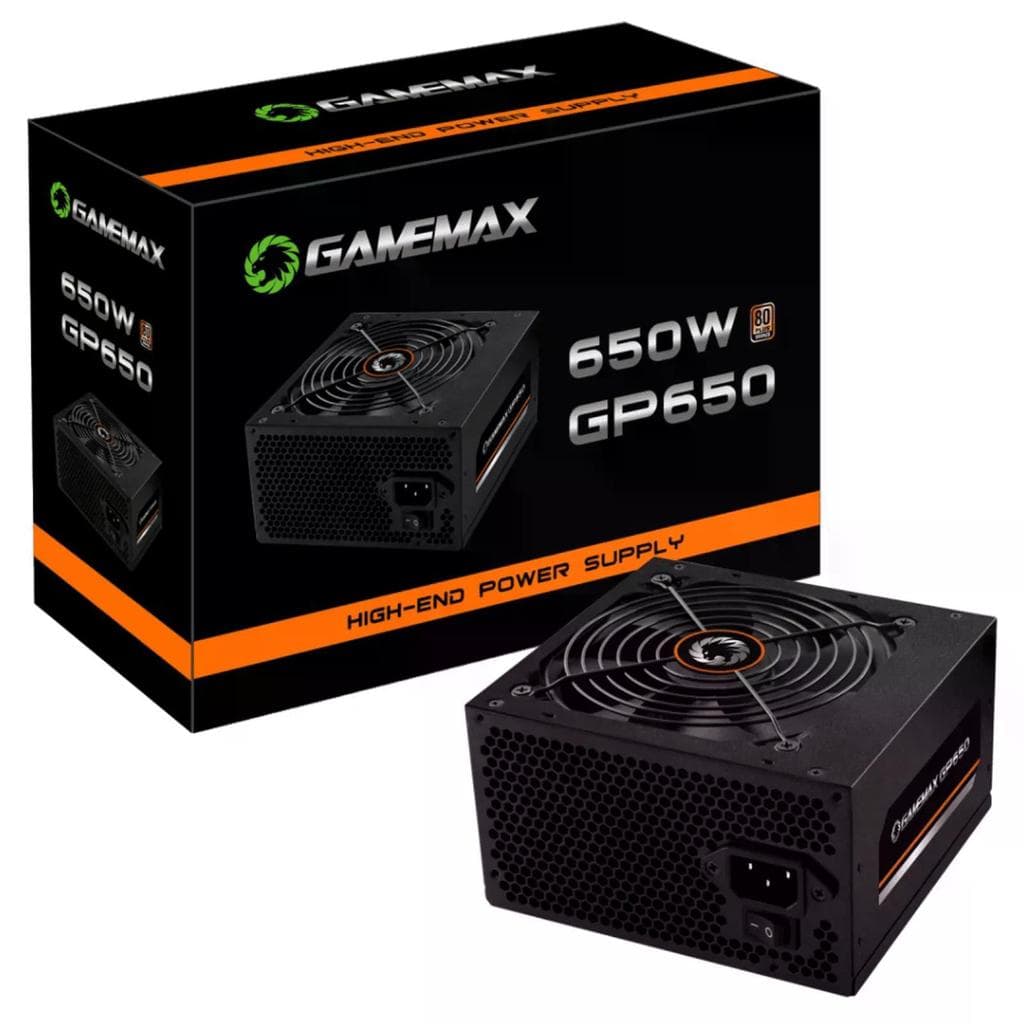 Fonte Gamemax, 650W, 80 Plus Bronze, PFC Ativo, Com Cabo, GP650