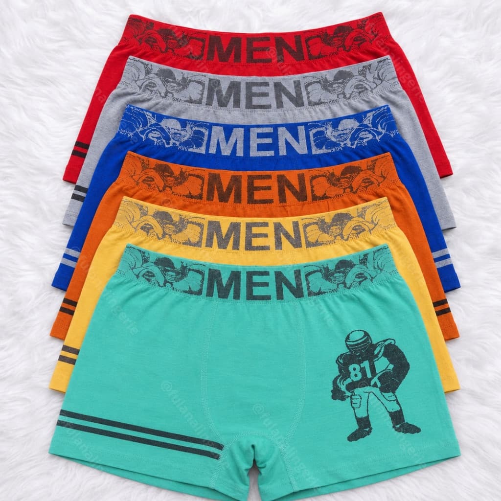 Cueca Boxer Infantil Juvenil Kit 5 ou 10 Peças Microfibra Menino 2 a 10 Anos Confortável - Arthur