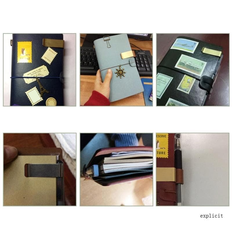 Exp Clipe Aço Inoxidável, Página Notebook, Marcadores Metal, Organizador Documentos