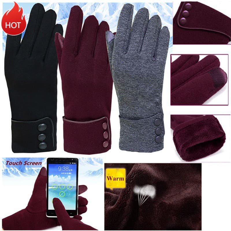 LA1V-1 Par Elegante Luvas Femininas De Pelúcia Outono Inverno Ao Ar Livre Quentes Telefone Tela Sensível Toque De Pulso