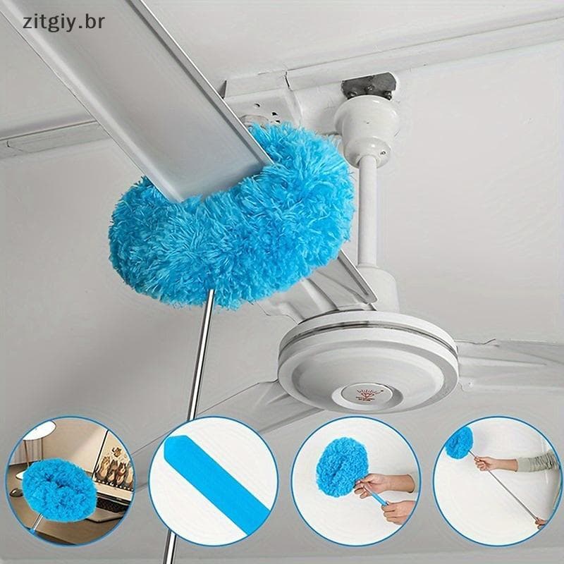 [zitgiy] Espanador De Ventilador De Teto De Microfibra Se Estende Até Comprimento , Escova Reutilizável E De Limpeza Par