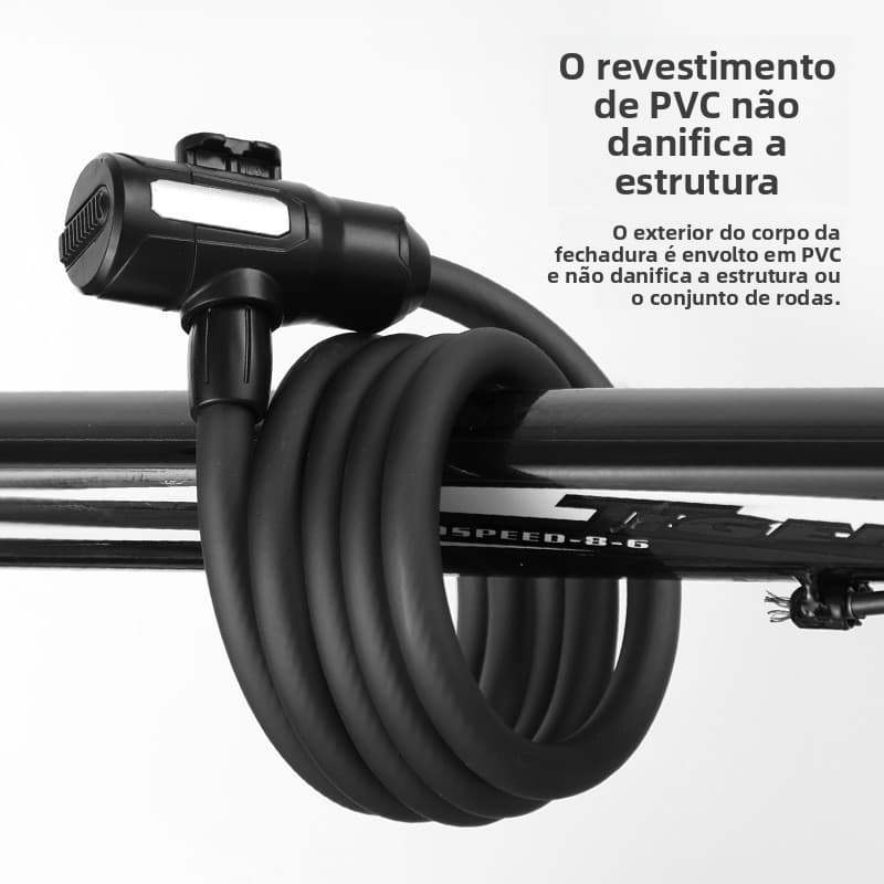 Fio de aço ousado bicicleta Anti-roubo chave bloqueio montanha estrada bicicleta elétrica Universal cabo de aço bloqueio