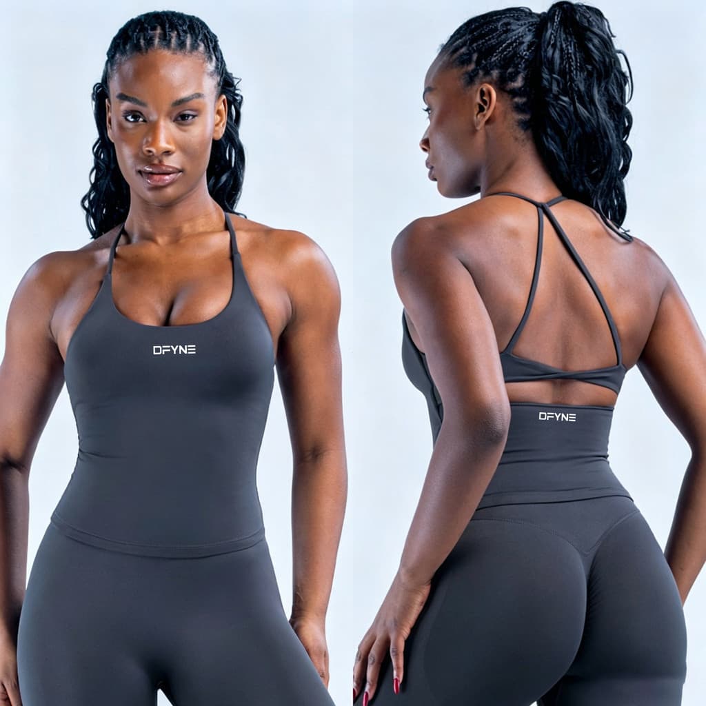 Camisola esportiva linda volta Pilates correndo sutiã à prova de choque desgaste interno colete externo