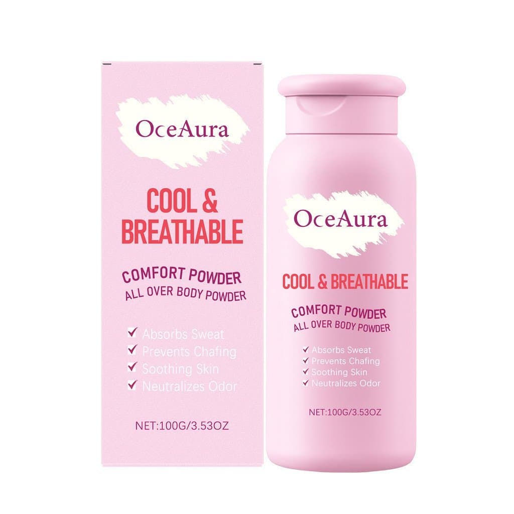 Pó Corporal Refrescante OCEAURA, Grande Capacidade, Cuidado Refrescante para a Pele, Uso Familiar Universal, Fresco e Nã