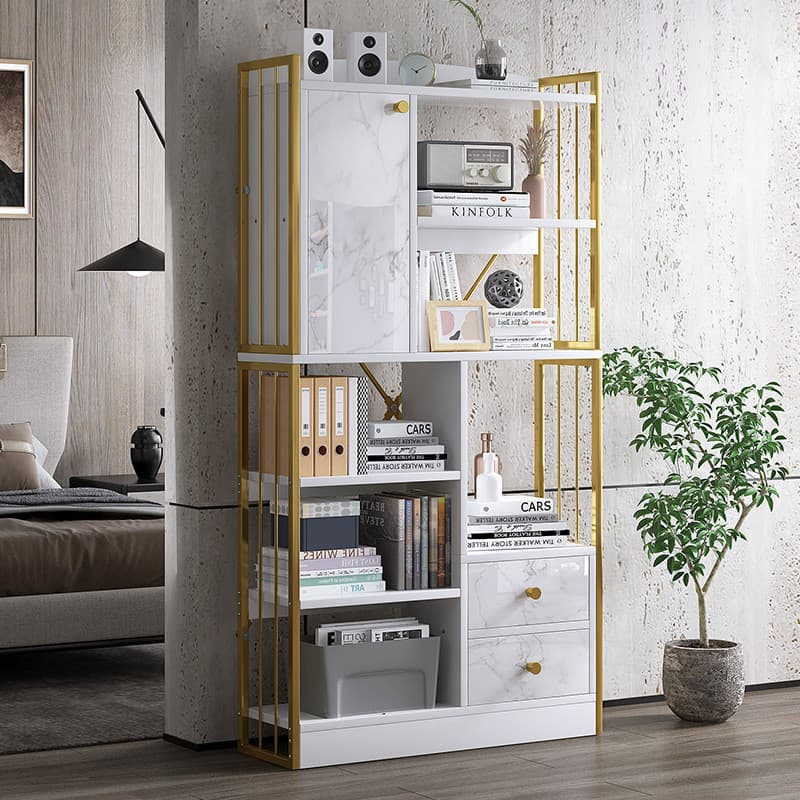 Yijiada estante de chão Multi-camada rack de armazenamento simples estudante rack de armazenamento sala de estar partiçã
