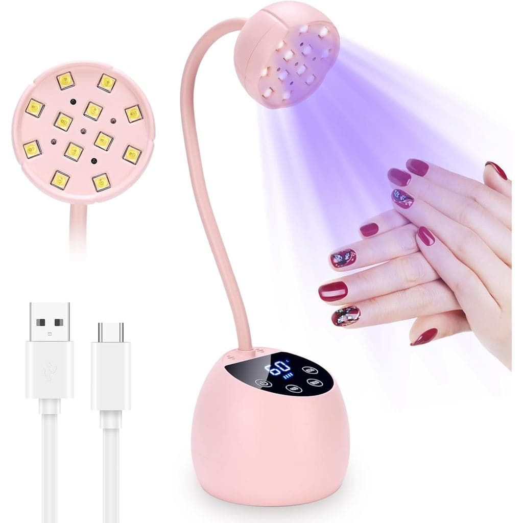 Lâmpada UV LED para Unhas de Gel, Mini Lâmpada Sem Fio com Sensor Inteligente, Secador de Unhas de Gel com Luz UV, Lâmpa