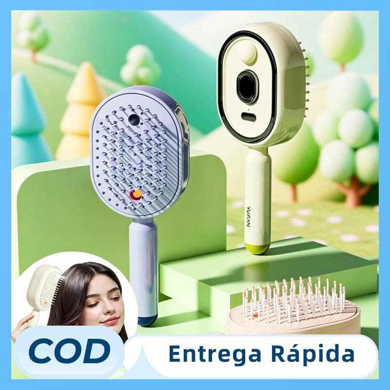 Escova De Cabelo Elétrica 2 Em 1 , Pente Anti-Frizz , Desembaraçador Hidratante Para Viagens Casa , Estilo Estoque