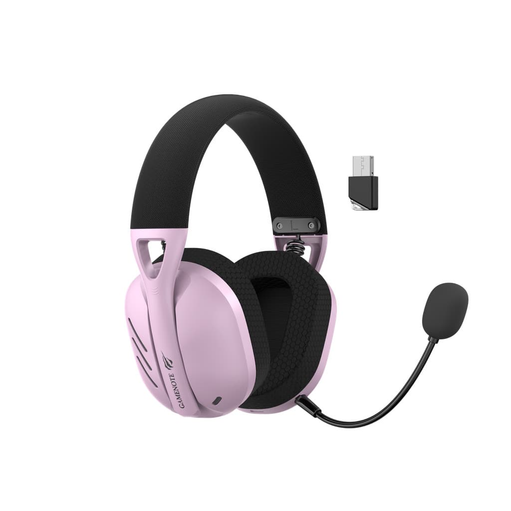 Headset Gamer Sem Fio Havit Fuxi H3 BT USB Rosa