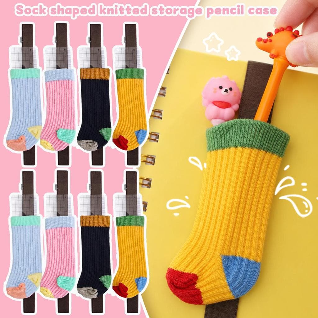 1-4 Pçs Macaron Cor Bloco Meia Caneta Bolsa-Elástico Caderno Bolso Lateral Malha Mini Titular-Diário Papelaria Organizad