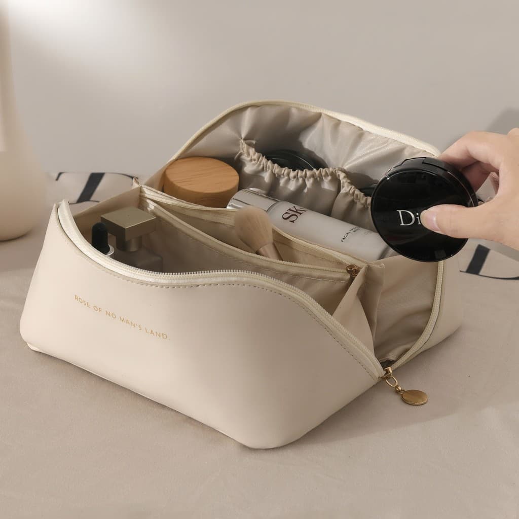 [Estoque pronto] Bolsa de cosméticos feminina de grande capacidade com sensação de alta qualidade 2026 Novo estilo Super