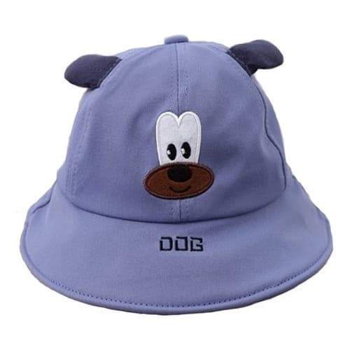 Boné Chapéu Bucket Hat Menino Infantil 1 - 3 Anos Dog Azul e Diversas Cores