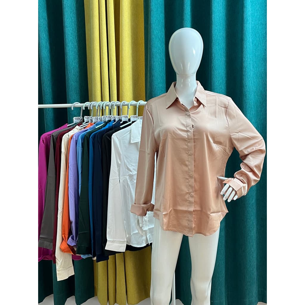 Blusa de exportação de comércio exterior camisas femininas roupa profissional High-End Commuter fino ajuste Formal wear