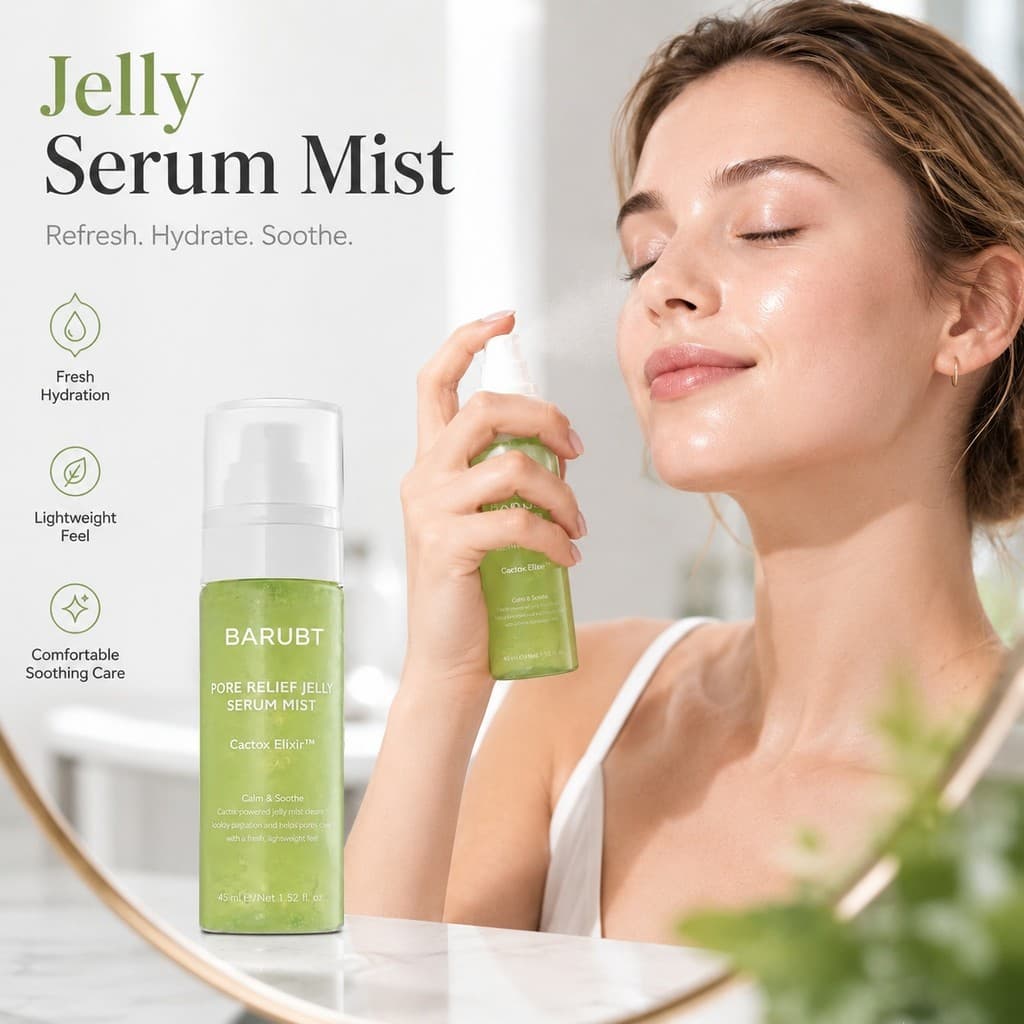 [Estoque pronto] Produto quente Jelly Essence Spray ilumina o tom da pele encolher poros hidratante essência facialWJG