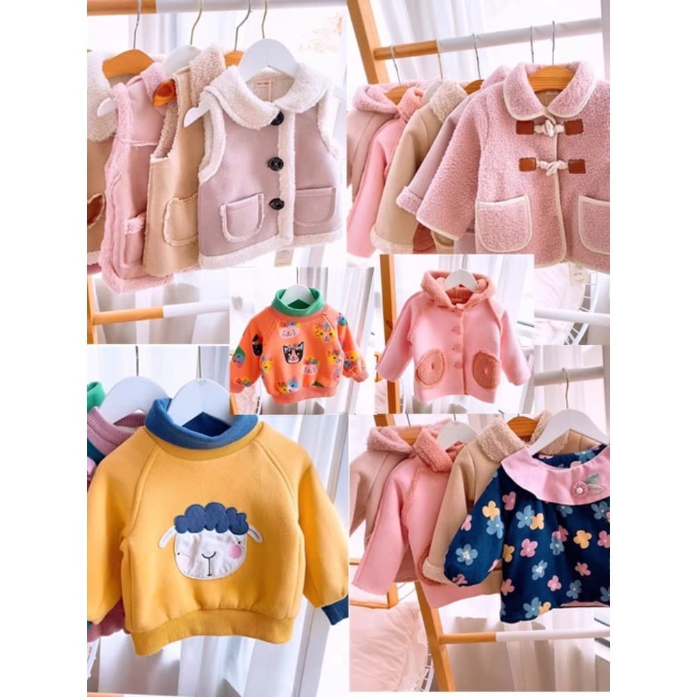 Jaqueta estilo coreano estilo inverno para meninas de 1-2-3 anos de idade, jaqueta quente acolchoada de algodão para beb