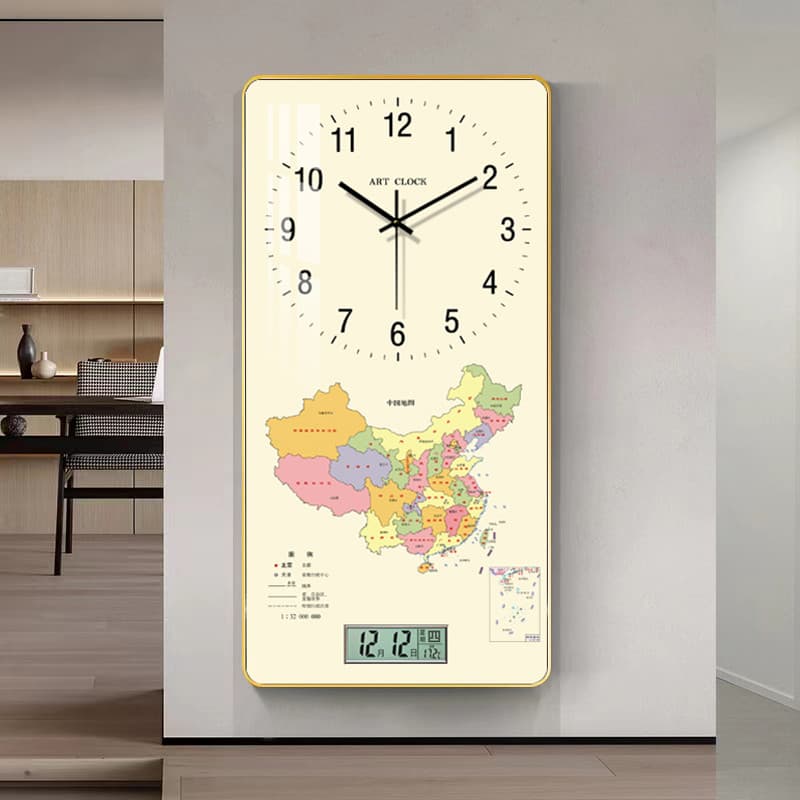 Mapa relógio de parede sala de estar moderno simples criativo fixado na parede moda montado na parede doméstico novo est