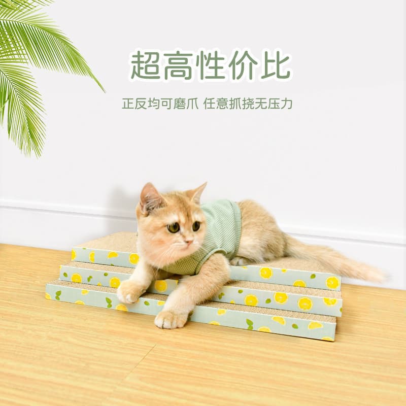 Brinquedos para animais de estimação gato arranhando placa plana papel ondulado gato arranhando placa osso forma garra m