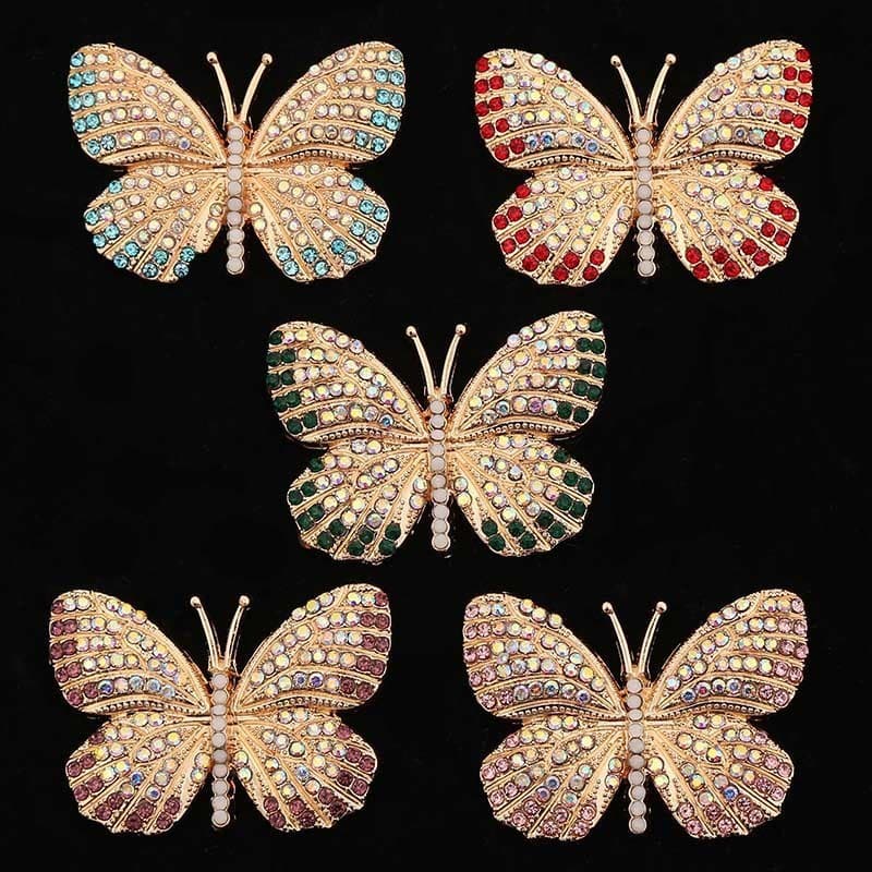 Conjunto de 3 peças de acessórios de borboleta de diamante novo estilo diy capa de telefone acessórios de joias acessóri