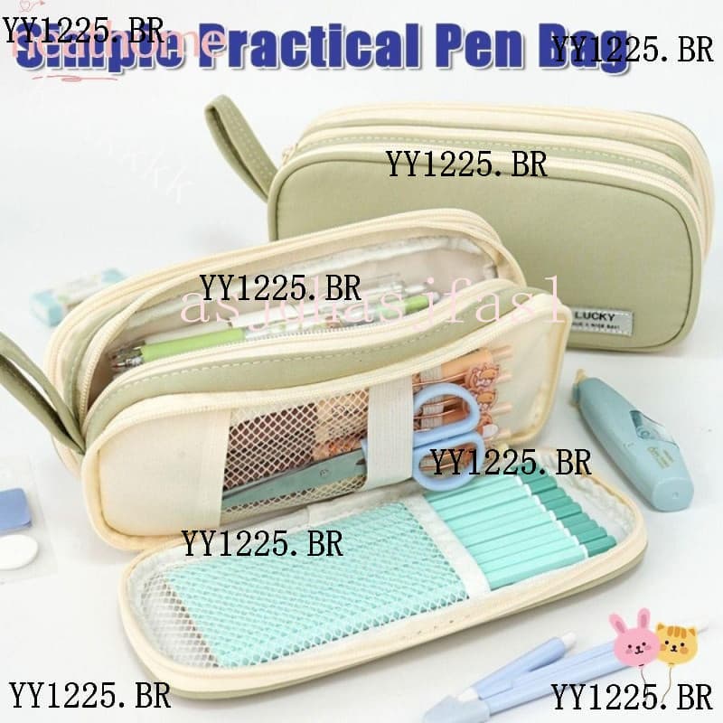 Bolsa Para Caneta NEATHOME , Lápis Portátil De Cor Sólida , Caixa De Grande Capacidade De Cinco Camadas De Volta Às Aula