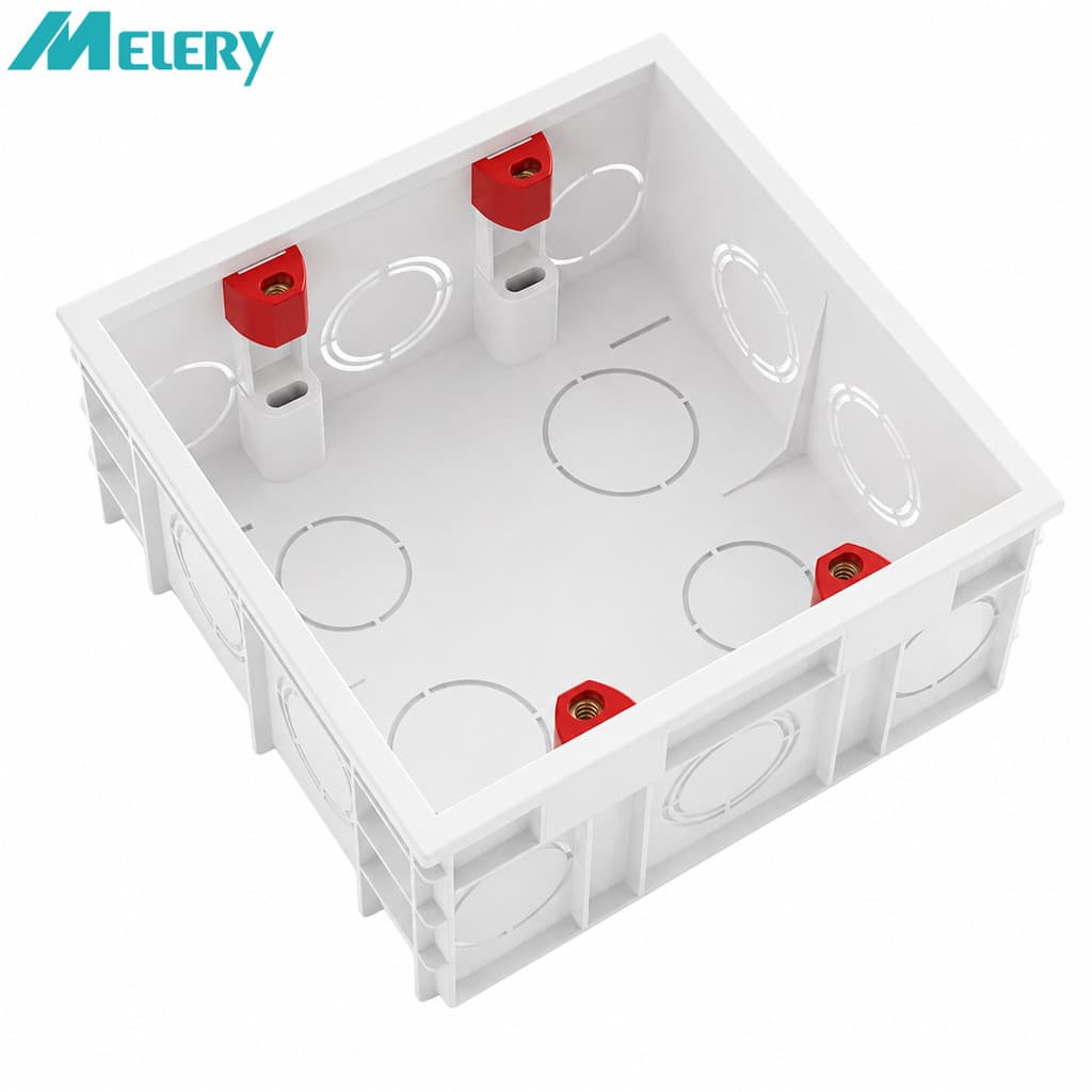 Melery Brasil 4X4 Montagem Na Parede Caixa Escura Interna 120x120mm Cassete Fiação Para Interruptor De Luz Soquete Acess