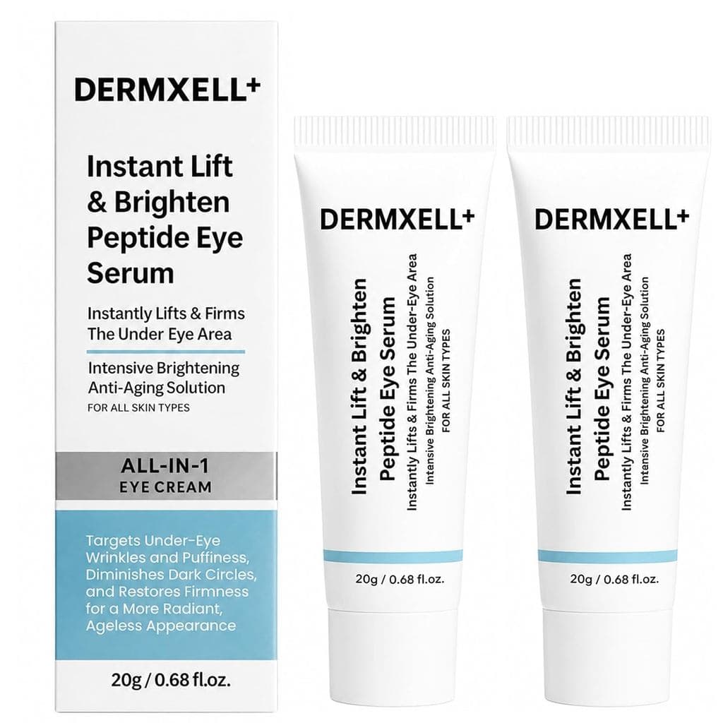 Sérum para Olhos com Peptídeos InstantLift&Brighten, Cuidado para Olhos Iluminador e Firmador, Sérum Leve para Olheiras