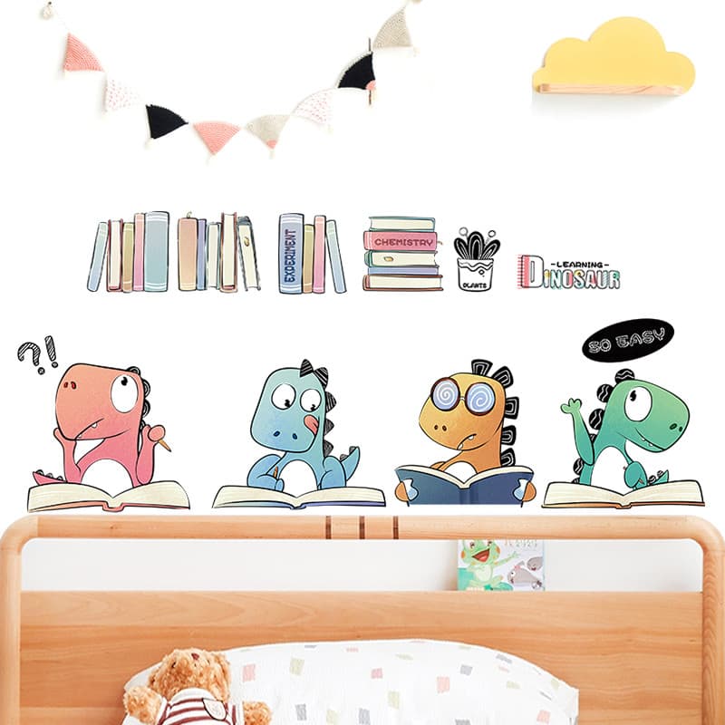 Papel de parede autoadesivo dos desenhos animados adesivos de parede do quarto das crianças removível quarto estudo deco