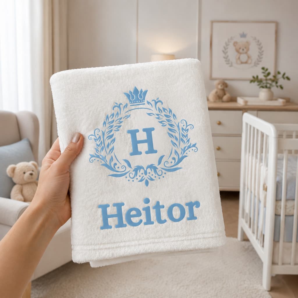 Manta Personalizada com Nome do Bebê Menino Menina Mantinha Fleece com inicial Letra Presente Chá de bebe