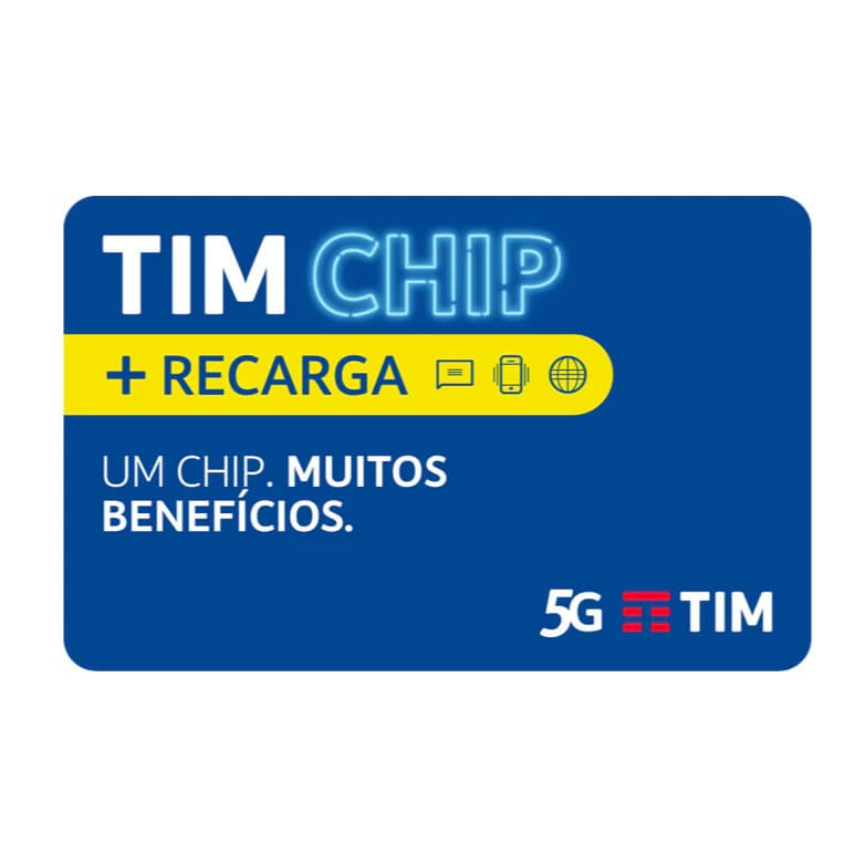 Chip TIM Pré-Pago Triplo Corte + Recarga Inclusa