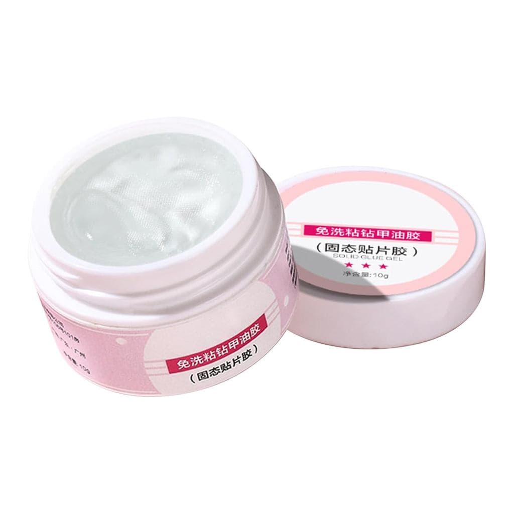 Cola em Gel Sólida para Unhas - Cola em Gel para Unhas Postiças, Gel Super Forte que Requer Cura, Fácil de Usar e Dura M