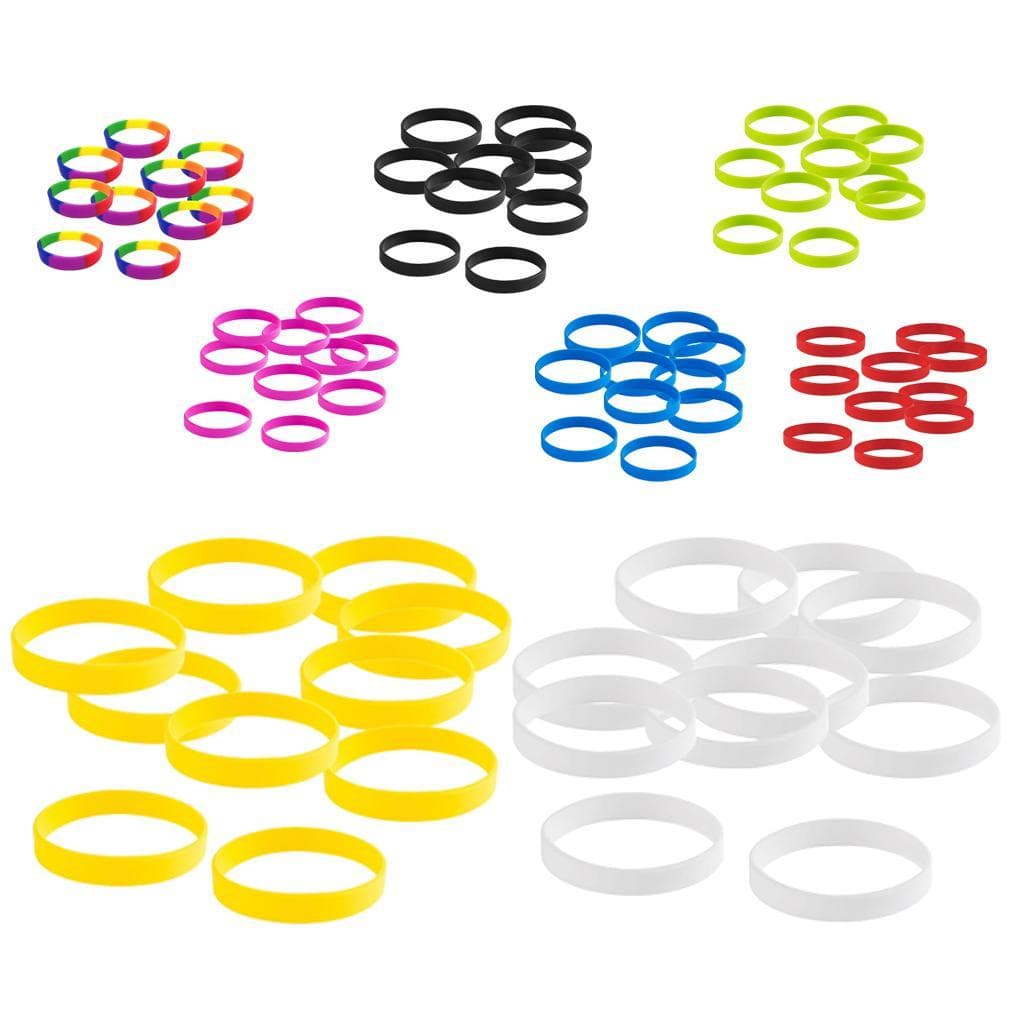 [predolo21x] 10 Unidades/Pacote Pulseiras Elásticas De Borracha De Silicone Em Branco Pulseira Da Moda