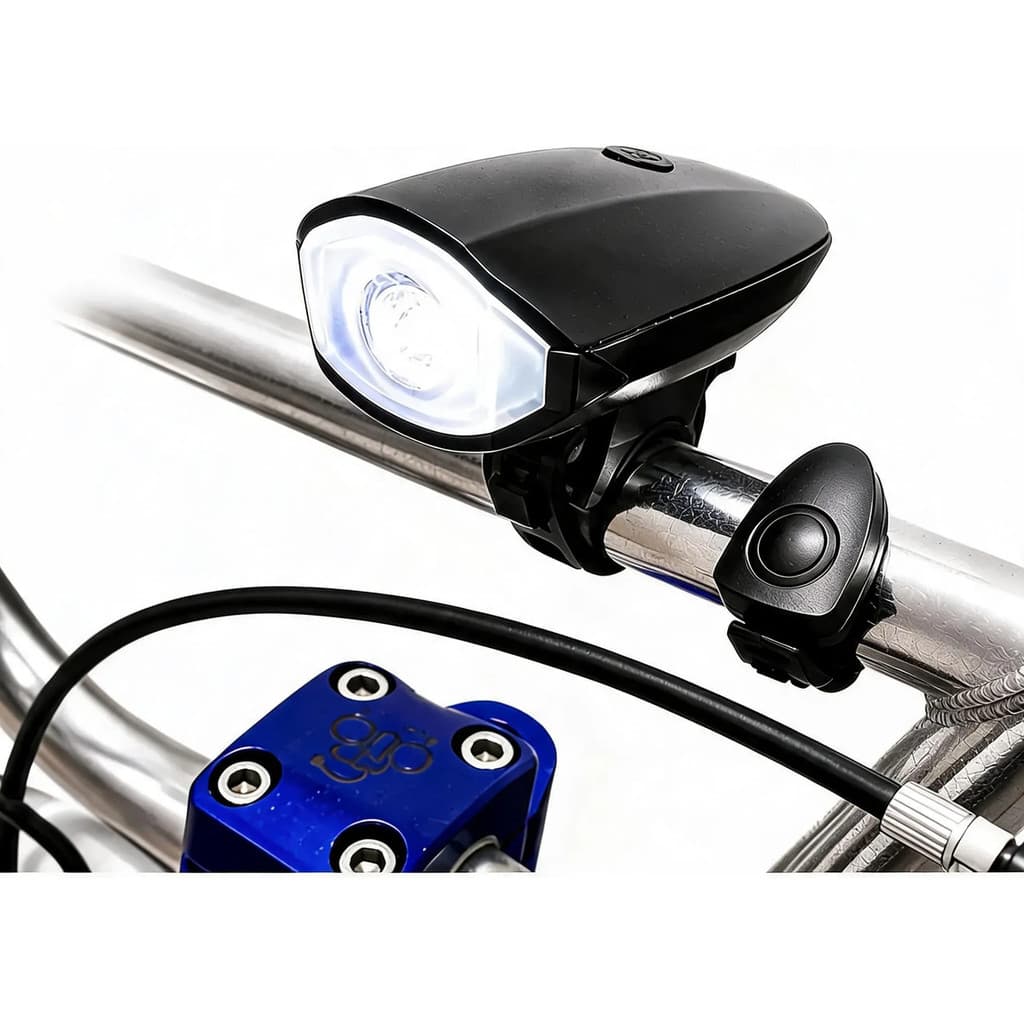 Farol E Buzina Para Bicicleta Recarregável Led Som Alto Bike