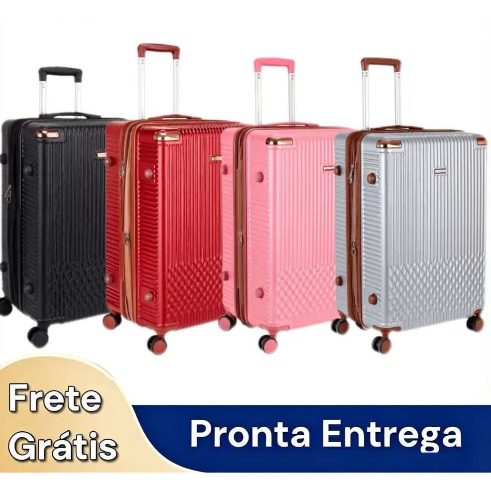MALA GRANDE Expansível de viagem 50kg zíper duplo com rodinha REMOVIVEIS 360º  Mala para viagem com senha CASA1