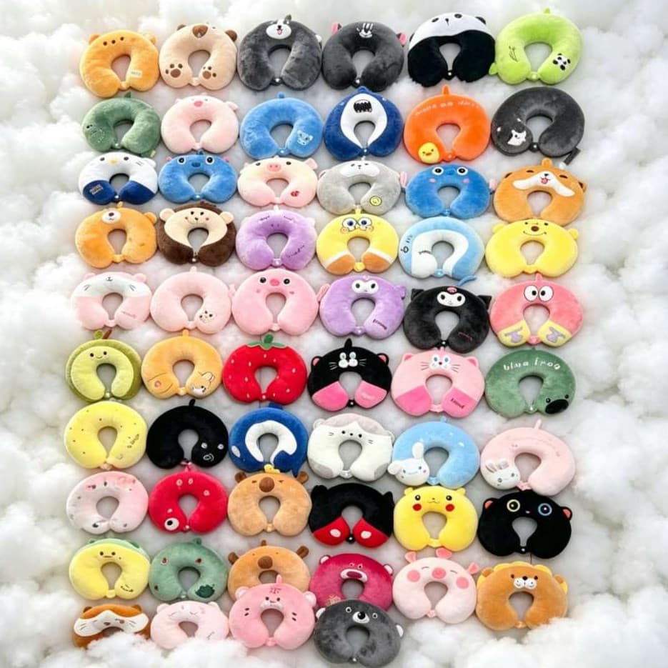 Travesseiro de Pescoço de Pelúcia com Design de Animais