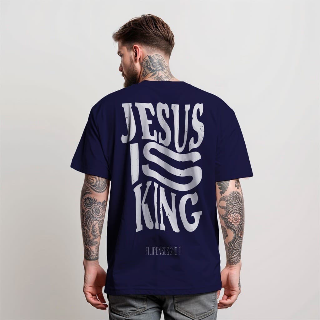 Camiseta Masculina Jesus Is King T-shirt 100% Algodão