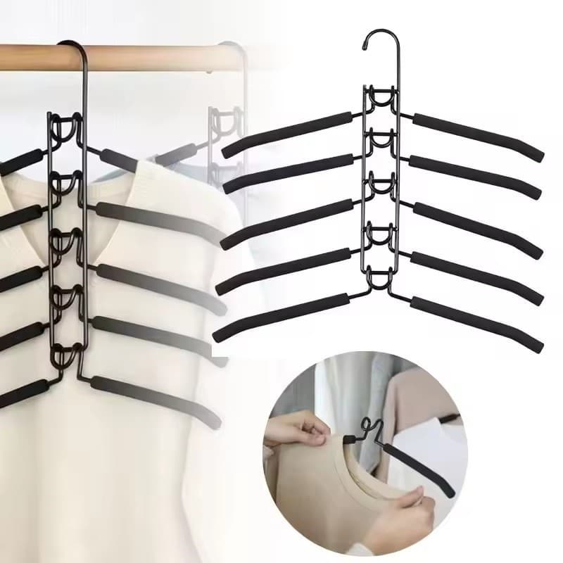 Suporte De Exibição De Vestuário De Loja Resistente-Cabide Organizador De Roupas Multicamadas-Rack De Armazenamento De G
