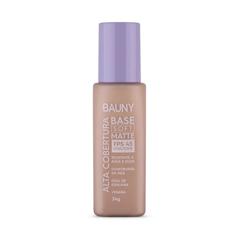 Base Soft Matte Alta Cobertura (030) FPS 45 - 34g Bauny Cosméticos