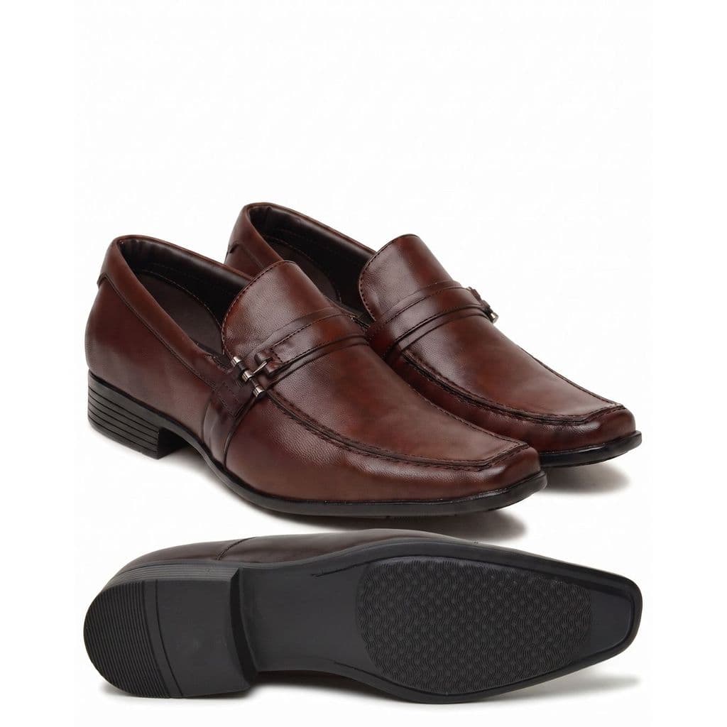 Sapato Social Masculino Couro Legítimo Conforto Premium Sola Costurada Antiderrapante