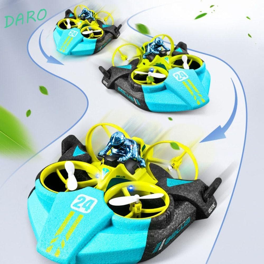 DARO Mini Avião RC , Espuma EPP Sea Land Air Flight 3 Em 1 Quadcopter Boat , Com Brinquedos Leves E Duráveis De Helicópt