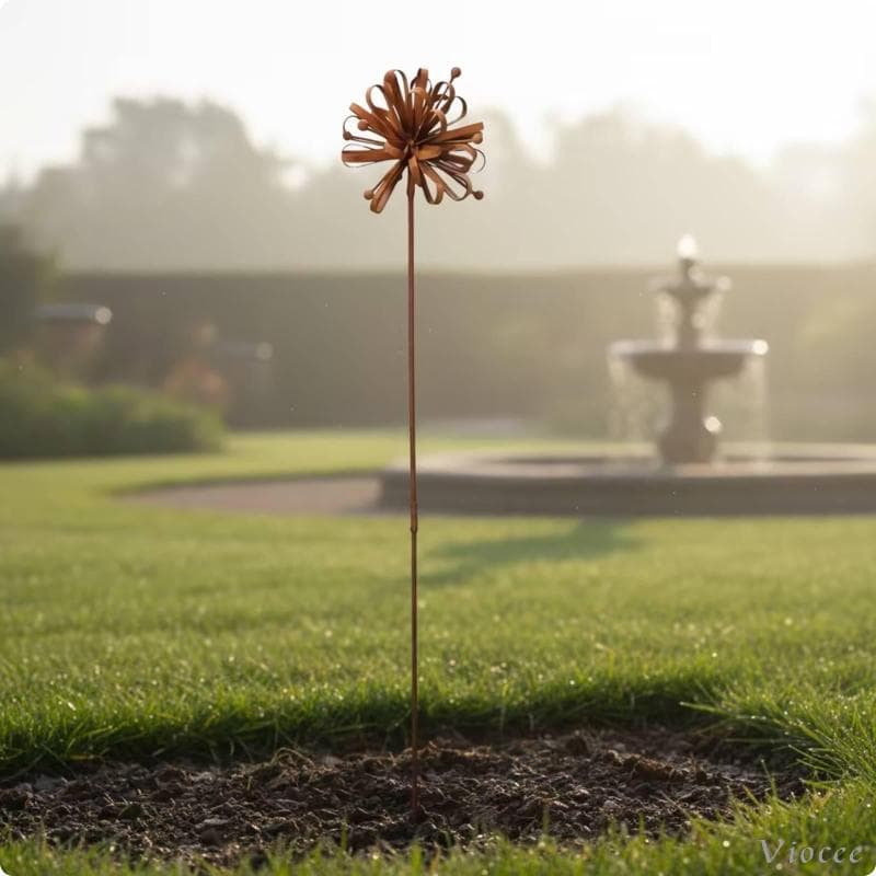[Viocee] Estaca De Jardim Decorativa De Metal Estacas Florais Feitas À Mão Para Jardas
