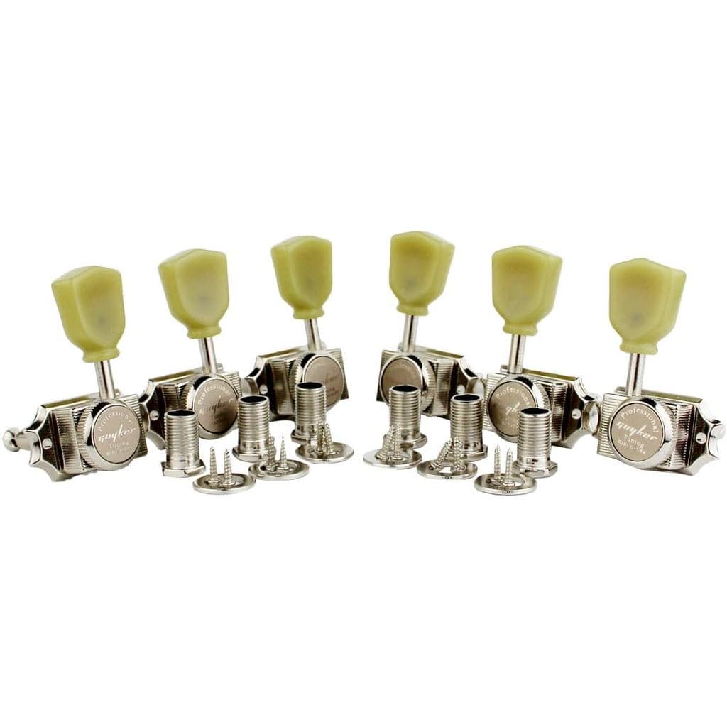 Guyker 6 Peças de Tarraxas de Afinação com Trava para Guitarra (3R + 3L) – Conjunto de Tarraxas Estilo Vintage Deluxe 1: