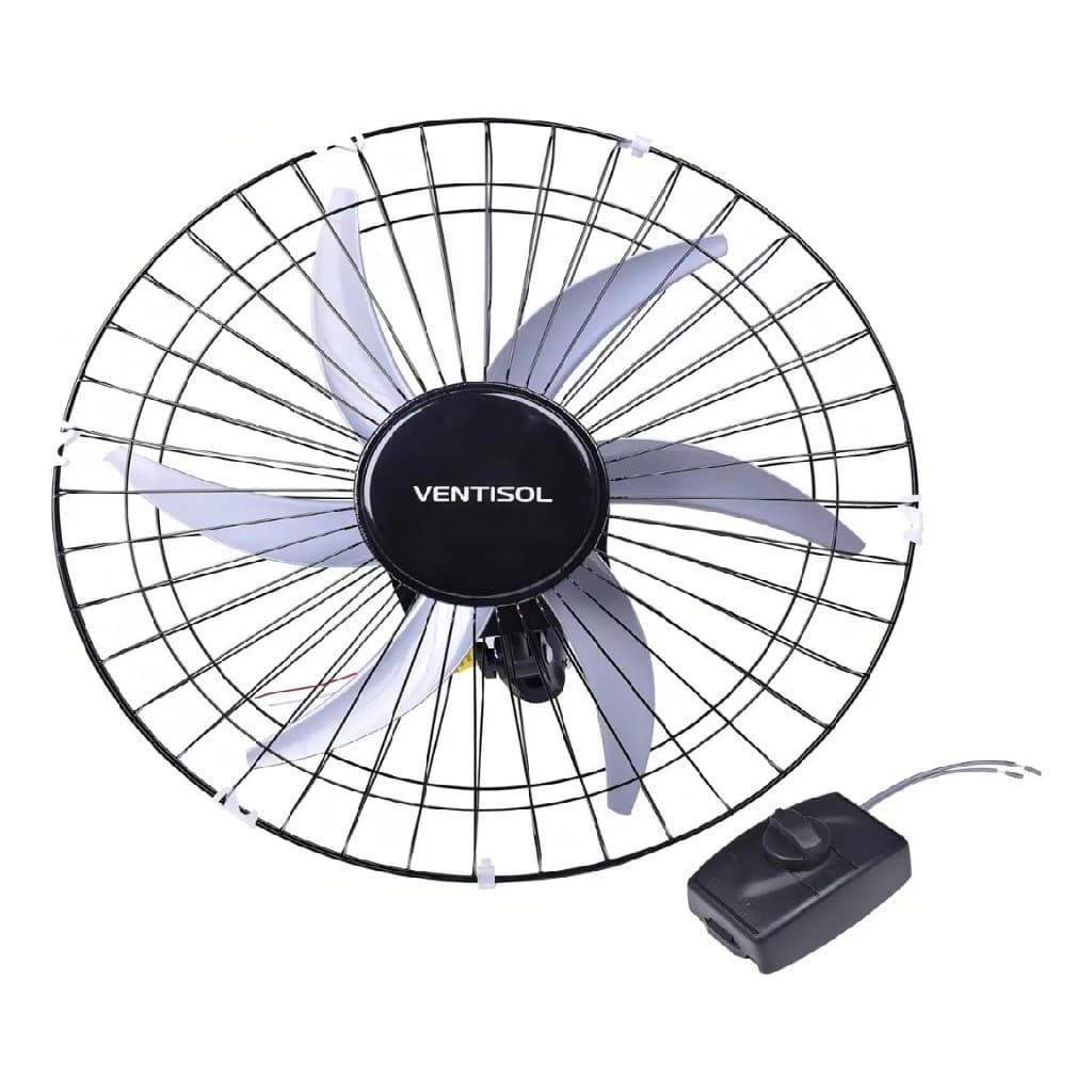 Ventilador oscilante de parede ventisol  6 pás 50cm cinza