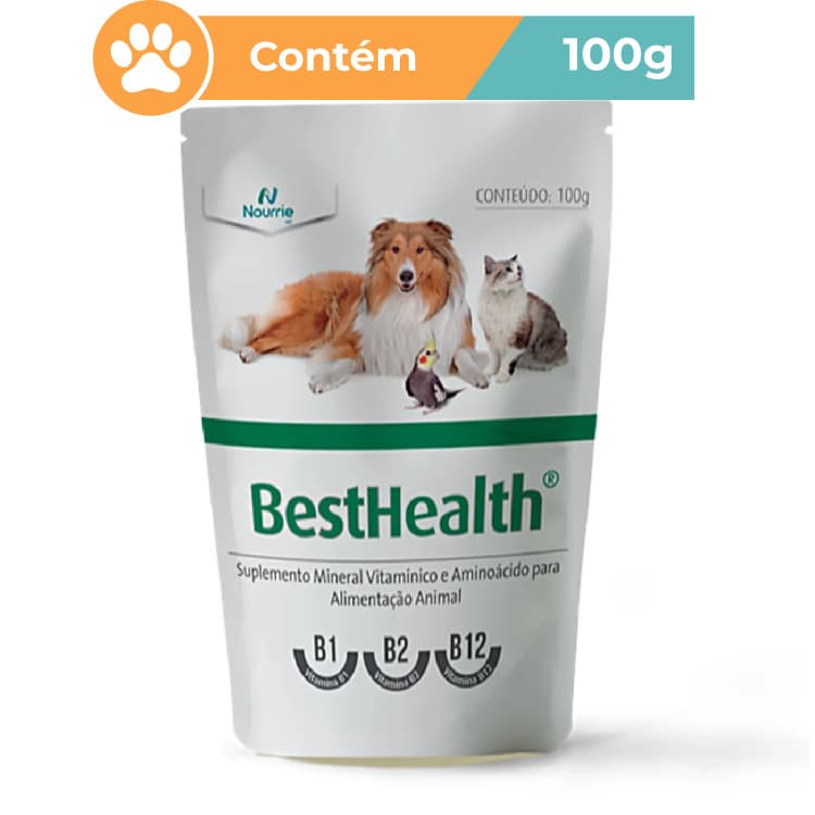 Suplemento Best Health Cães Gatos 100g Alivira Vitaminas