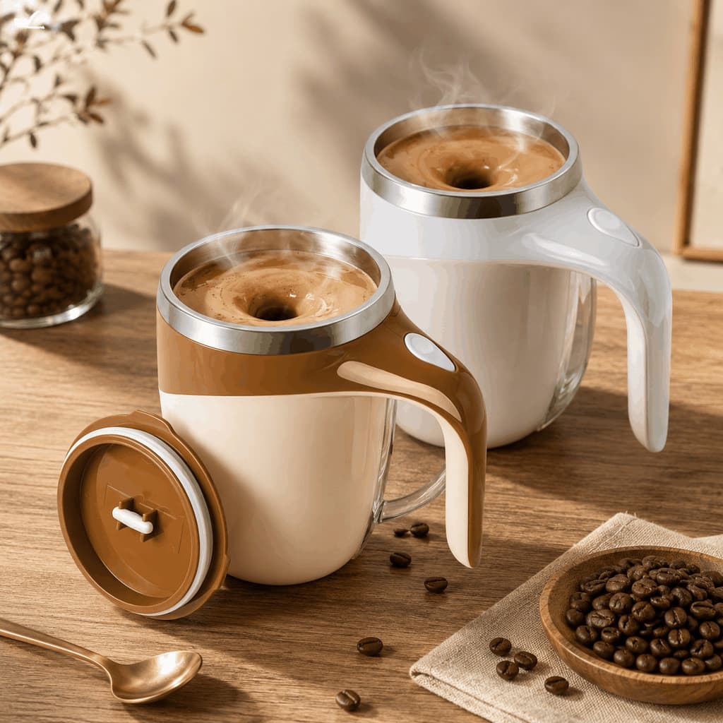Caneca Misturadora Automática Elétrica USB Bateria Recarregável Mixer Café 380ml