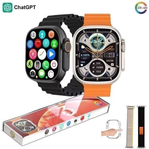 Promoção Smartwatch Watch 3 Ultra 49mm Serie 10 Super Amoled Com NFC Chat GPT A Prova D'Água  - Preto V