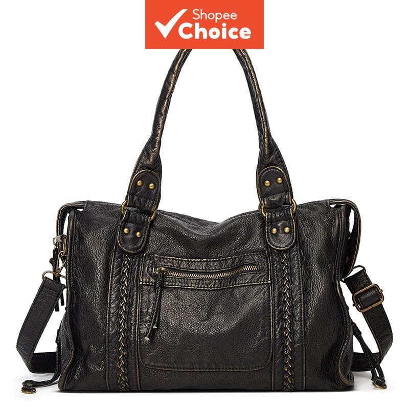 Bolsa tiracolo feminina. Bolsa de mão com tachas estilo motoqueiro. Ideal para viagens curtas, academia e uso diário,